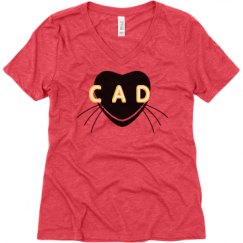 Ladies Relaxed Fit Super Soft Triblend V-Neck Tee