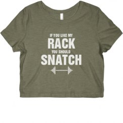 Ladies Slim Fit Crop Top Tee