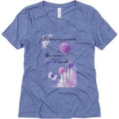 Ladies Relaxed Fit Super Soft Triblend V-Neck Tee