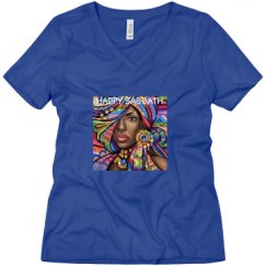 Ladies Relaxed Fit V-Neck Tee