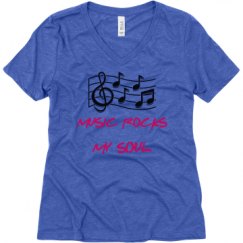 Ladies Relaxed Fit Super Soft Triblend V-Neck Tee