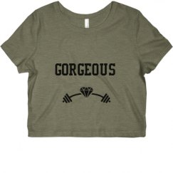 Ladies Slim Fit Crop Top Tee