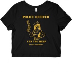 Ladies Slim Fit Crop Top Tee