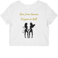 Ladies Slim Fit Crop Top Tee