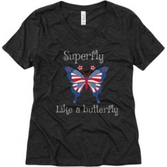 Ladies Relaxed Fit Super Soft Triblend V-Neck Tee