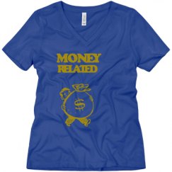 Ladies Relaxed Fit V-Neck Tee