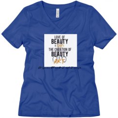 Ladies Relaxed Fit V-Neck Tee