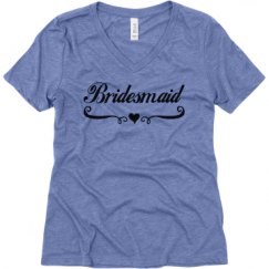 Ladies Relaxed Fit Super Soft Triblend V-Neck Tee