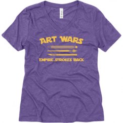 Ladies Relaxed Fit Super Soft Triblend V-Neck Tee
