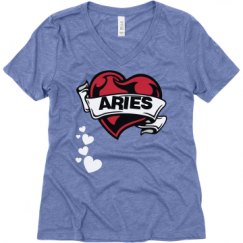 Ladies Relaxed Fit Super Soft Triblend V-Neck Tee