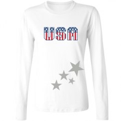 Ladies Relaxed Fit Basic Long Sleeve Tee
