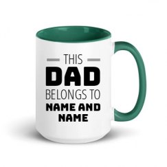 15oz Ceramic Mug with Color Inside