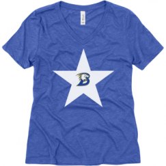 Ladies Relaxed Fit Super Soft Triblend V-Neck Tee