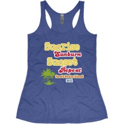 Ladies Slim Fit Super Soft Racerback Triblend Tank