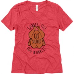 Ladies Relaxed Fit Super Soft Triblend V-Neck Tee