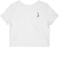 Ladies Slim Fit Crop Top Tee