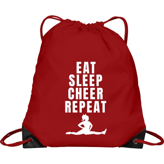 Eat sleep cheer repeat bag Eat sleep cheer repeat bag