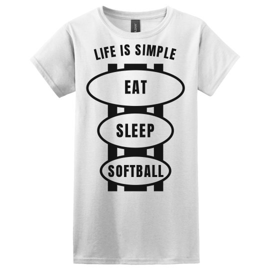 Eat sleep softball