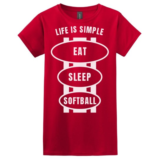Eat sleep softball
