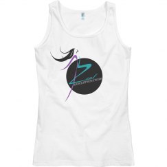 White Semi Fitted Tank with Zeal Logo