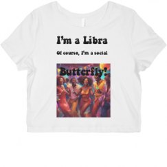 Ladies Slim Fit Crop Top Tee