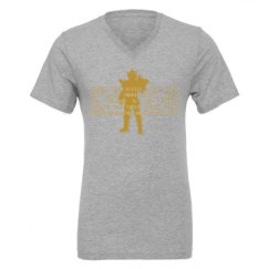 Unisex CVC Jersey V-Neck T-Shirt