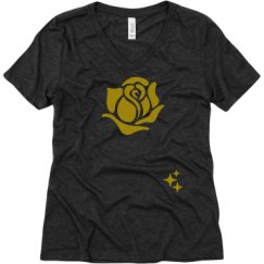 Ladies Relaxed Fit Super Soft Triblend V-Neck Tee