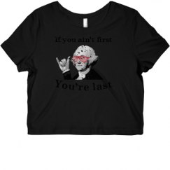 Ladies Slim Fit Crop Top Tee