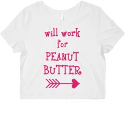 Ladies Slim Fit Crop Top Tee