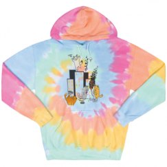 Unisex Tie-Dye Fleece Hoodie