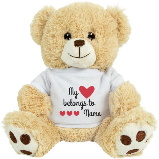 Personalized Teddy Bear With Heart, Custom Text & Photo Plush Gift For Her, Valentine's, Birthday - View #9