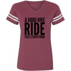 Ladies Relaxed Fit Vintage Sports Tee