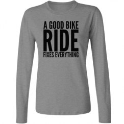 Ladies Relaxed Fit Basic Long Sleeve Tee