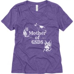 Ladies Relaxed Fit Super Soft Triblend V-Neck Tee