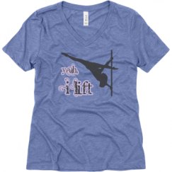 Ladies Relaxed Fit Super Soft Triblend V-Neck Tee