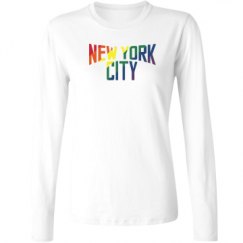 Ladies Relaxed Fit Basic Long Sleeve Tee