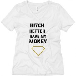 Ladies Relaxed Fit V-Neck Tee