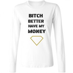 Ladies Relaxed Fit Basic Long Sleeve Tee