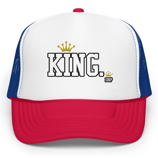 EBIP RED & WHITE KING HAT
