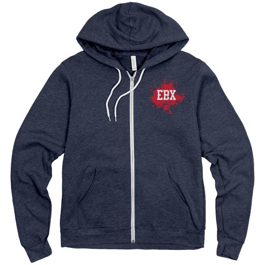 EBX DETROIT Unisex Zip Up Hoodie 2-Tone