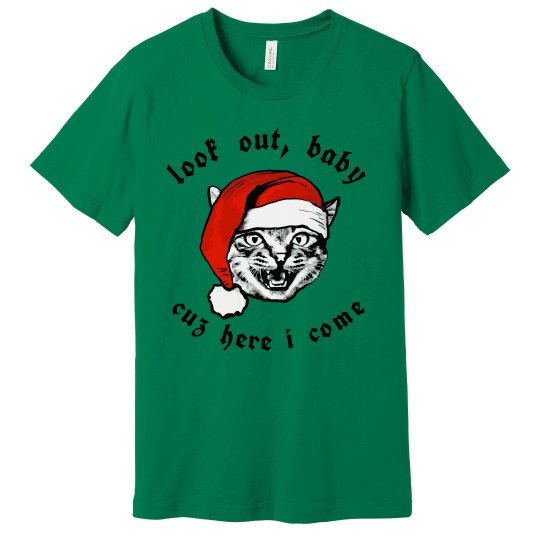 EBX LOOK OUT CATMAS GREEN TEE UNI