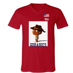 Unisex V-Neck Jersey Tee