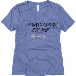 Ladies Relaxed Fit Super Soft Triblend V-Neck Tee