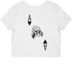 Ladies Slim Fit Crop Top Tee