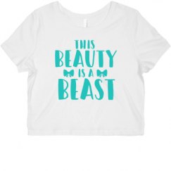 Ladies Slim Fit Crop Top Tee