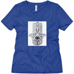 Ladies Relaxed Fit V-Neck Tee