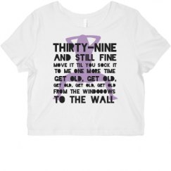 Ladies Slim Fit Crop Top Tee