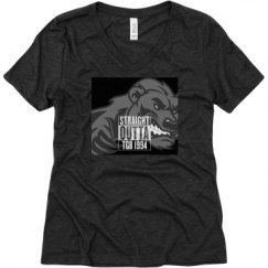 Ladies Relaxed Fit Super Soft Triblend V-Neck Tee