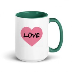15oz Ceramic Mug with Color Inside