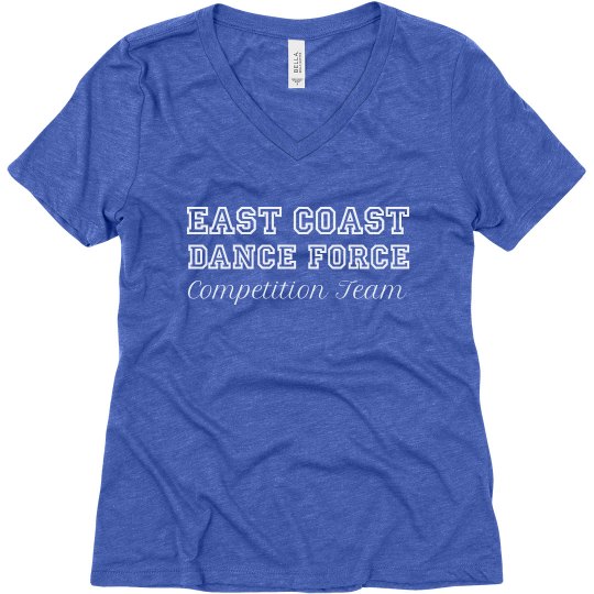 ECDF Ladies Relaxed Fit Super Soft Triblend V-Neck Tee